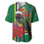 Dominica Christmas Coquette Bow Baseball Jersey Sisserou Parrot Tropical Flower - Wonder Print Shop