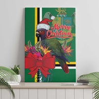 Dominica Christmas Coquette Bow Canvas Wall Art Sisserou Parrot Tropical Flower - Wonder Print Shop