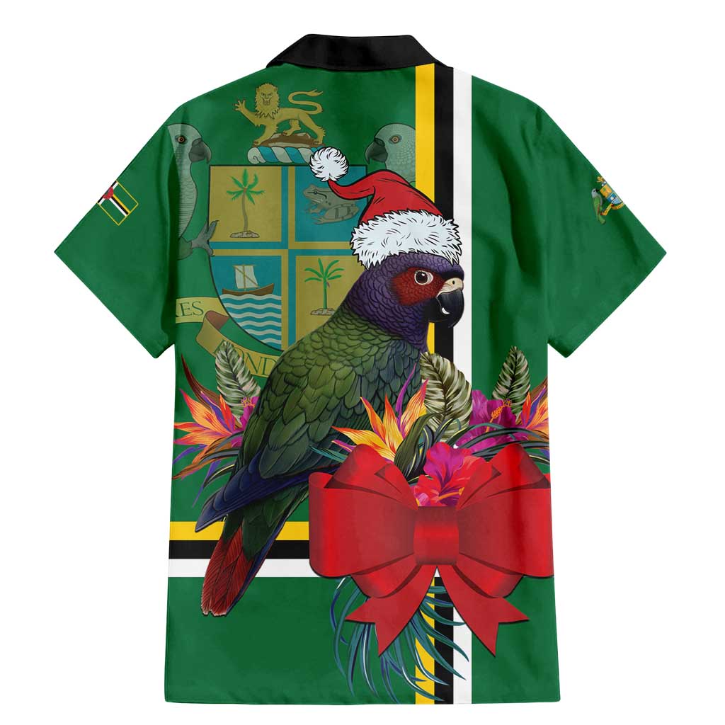 Dominica Christmas Coquette Bow Family Matching Mermaid Dress and Hawaiian Shirt Sisserou Parrot Tropical Flower - Wonder Print Shop