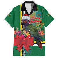 Dominica Christmas Coquette Bow Family Matching Off Shoulder Maxi Dress and Hawaiian Shirt Sisserou Parrot Tropical Flower - Wonder Print Shop
