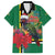 Dominica Christmas Coquette Bow Family Matching Off Shoulder Maxi Dress and Hawaiian Shirt Sisserou Parrot Tropical Flower - Wonder Print Shop