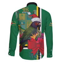 Dominica Christmas Coquette Bow Family Matching Off Shoulder Maxi Dress and Hawaiian Shirt Sisserou Parrot Tropical Flower - Wonder Print Shop