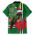 Dominica Christmas Coquette Bow Family Matching Off Shoulder Short Dress and Hawaiian Shirt Sisserou Parrot Tropical Flower - Wonder Print Shop