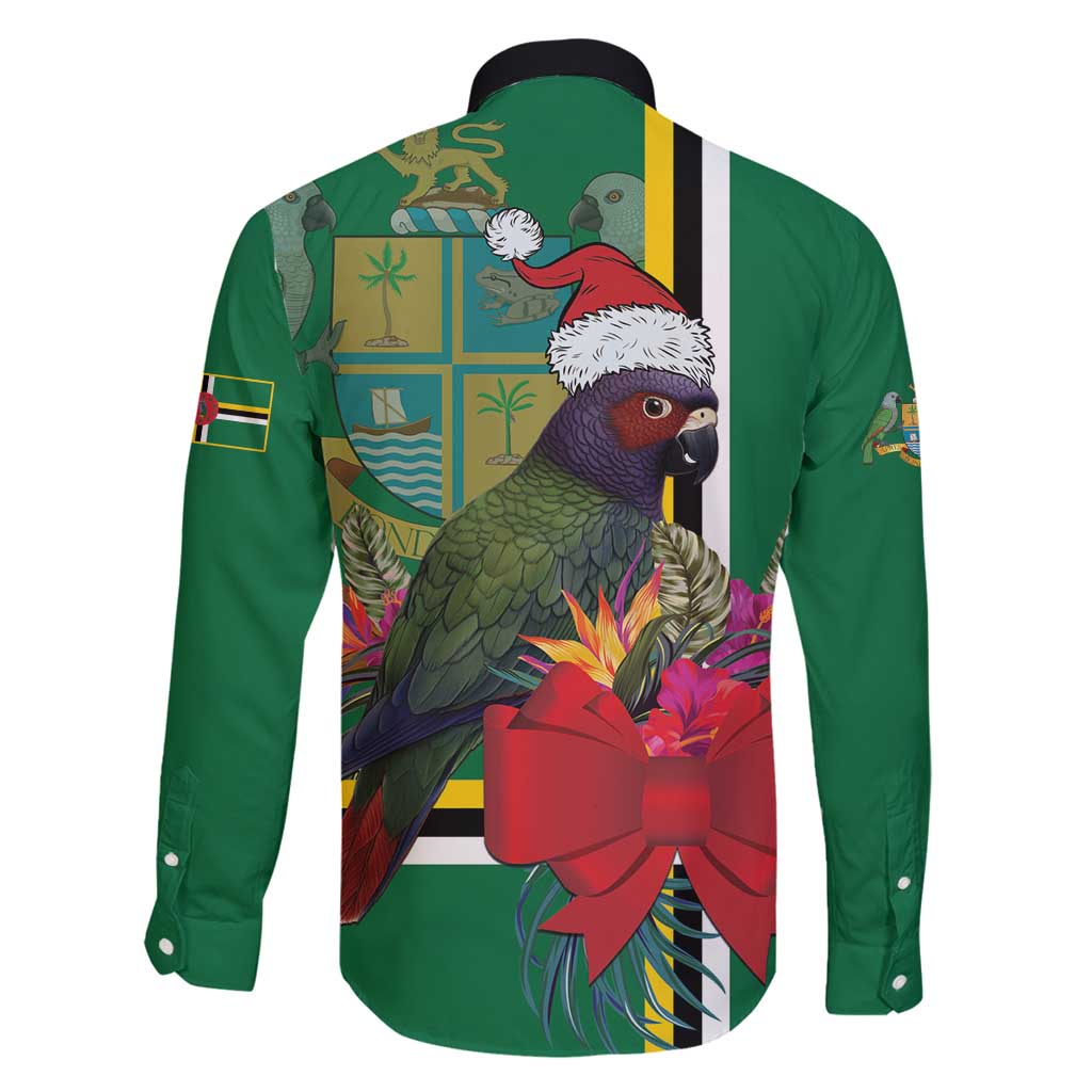Dominica Christmas Coquette Bow Family Matching Puletasi and Hawaiian Shirt Sisserou Parrot Tropical Flower - Wonder Print Shop