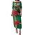 Dominica Christmas Coquette Bow Family Matching Puletasi and Hawaiian Shirt Sisserou Parrot Tropical Flower - Wonder Print Shop