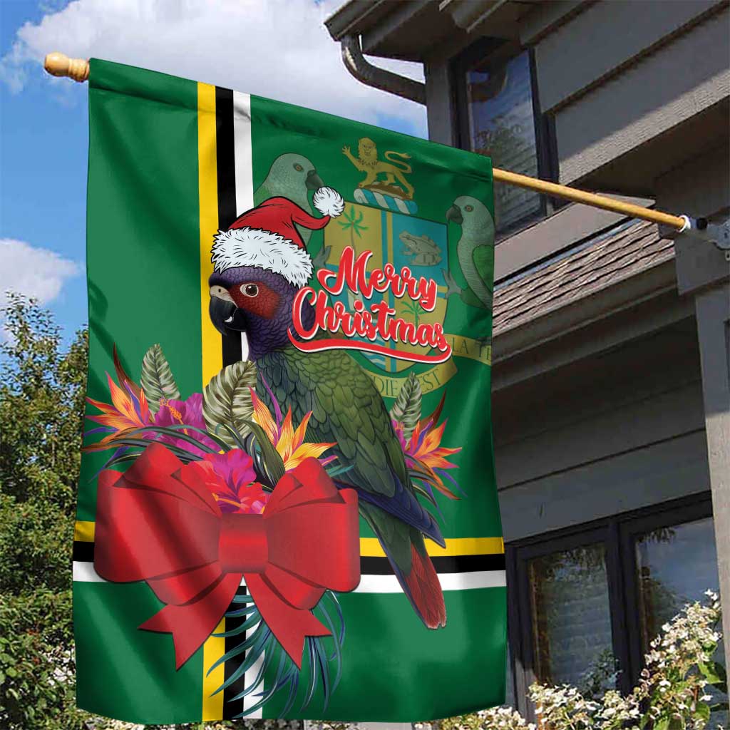 Dominica Christmas Coquette Bow Garden Flag Sisserou Parrot Tropical Flower - Wonder Print Shop