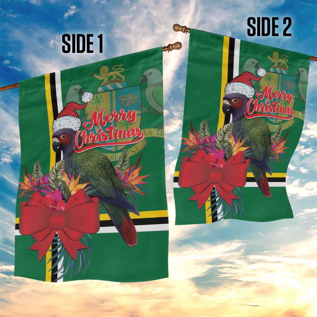 Dominica Christmas Coquette Bow Garden Flag Sisserou Parrot Tropical Flower - Wonder Print Shop