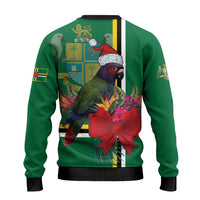 Dominica Christmas Coquette Bow Ugly Christmas Sweater Sisserou Parrot Tropical Flower - Wonder Print Shop