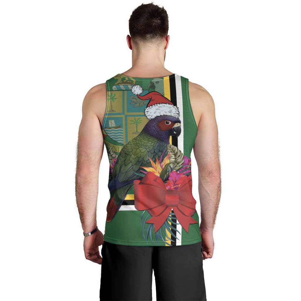 Dominica Christmas Coquette Bow Men Tank Top Sisserou Parrot Tropical Flower - Wonder Print Shop