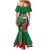 Dominica Christmas Coquette Bow Mermaid Dress Sisserou Parrot Tropical Flower - Wonder Print Shop