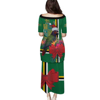 Dominica Christmas Coquette Bow Puletasi Sisserou Parrot Tropical Flower - Wonder Print Shop