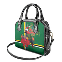 Dominica Christmas Coquette Bow Shoulder Handbag Sisserou Parrot Tropical Flower