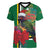 Dominica Christmas Coquette Bow Women V-Neck T-Shirt Sisserou Parrot Tropical Flower - Wonder Print Shop