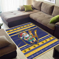 Barbados Christmas Area Rug Bajan Map Santa Trident - Wonder Print Shop