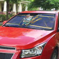 Barbados Christmas Auto Sun Shade Bajan Map Santa Trident - Wonder Print Shop