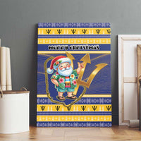 Barbados Christmas Canvas Wall Art Bajan Map Santa Trident - Wonder Print Shop