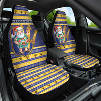 Barbados Christmas Car Seat Cover Bajan Map Santa Trident - Wonder Print Shop