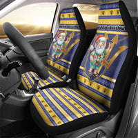 Barbados Christmas Car Seat Cover Bajan Map Santa Trident - Wonder Print Shop