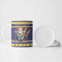 Personalized Barbados Christmas Ceramic Mug Bajan Map Santa Trident - Wonder Print Shop