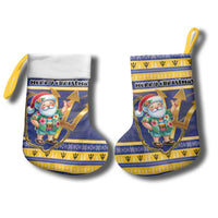 Barbados Christmas Stocking Bajan Map Santa Trident - Wonder Print Shop