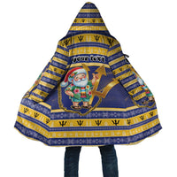 Personalized Barbados Christmas Cloak Bajan Map Santa Trident - Wonder Print Shop