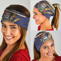 Barbados Christmas Neck Gaiter Bajan Map Santa Trident - Wonder Print Shop