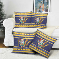 Barbados Christmas Pillow Cover Bajan Map Santa Trident - Wonder Print Shop