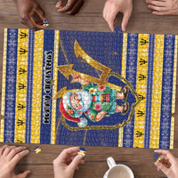 Barbados Christmas Puzzle Bajan Map Santa Trident - Wonder Print Shop