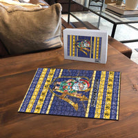 Barbados Christmas Puzzle Bajan Map Santa Trident - Wonder Print Shop