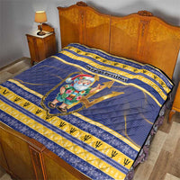 Barbados Christmas Quilt Bajan Map Santa Trident - Wonder Print Shop