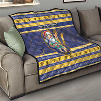 Barbados Christmas Quilt Bajan Map Santa Trident - Wonder Print Shop