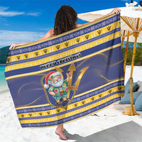 Barbados Christmas Sarong Bajan Map Santa Trident - Wonder Print Shop