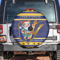 Barbados Christmas Spare Tire Cover Bajan Map Santa Trident - Wonder Print Shop