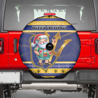 Barbados Christmas Spare Tire Cover Bajan Map Santa Trident - Wonder Print Shop