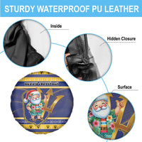 Barbados Christmas Spare Tire Cover Bajan Map Santa Trident - Wonder Print Shop