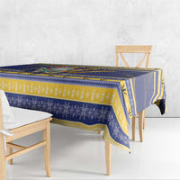 Barbados Christmas Tablecloth Bajan Map Santa Trident - Wonder Print Shop