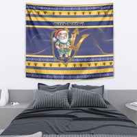 Barbados Christmas Tapestry Bajan Map Santa Trident - Wonder Print Shop