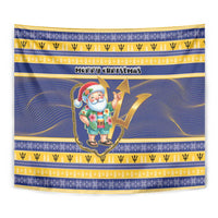 Barbados Christmas Tapestry Bajan Map Santa Trident - Wonder Print Shop