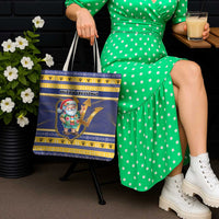 Barbados Christmas Tote Bag Bajan Map Santa Trident - Wonder Print Shop