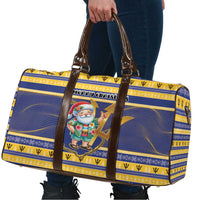 Barbados Christmas Travel Bag Bajan Map Santa Trident - Wonder Print Shop