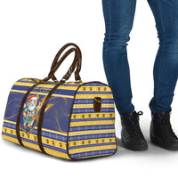 Barbados Christmas Travel Bag Bajan Map Santa Trident - Wonder Print Shop