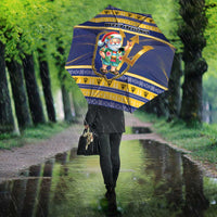 Barbados Christmas Umbrella Bajan Map Santa Trident - Wonder Print Shop