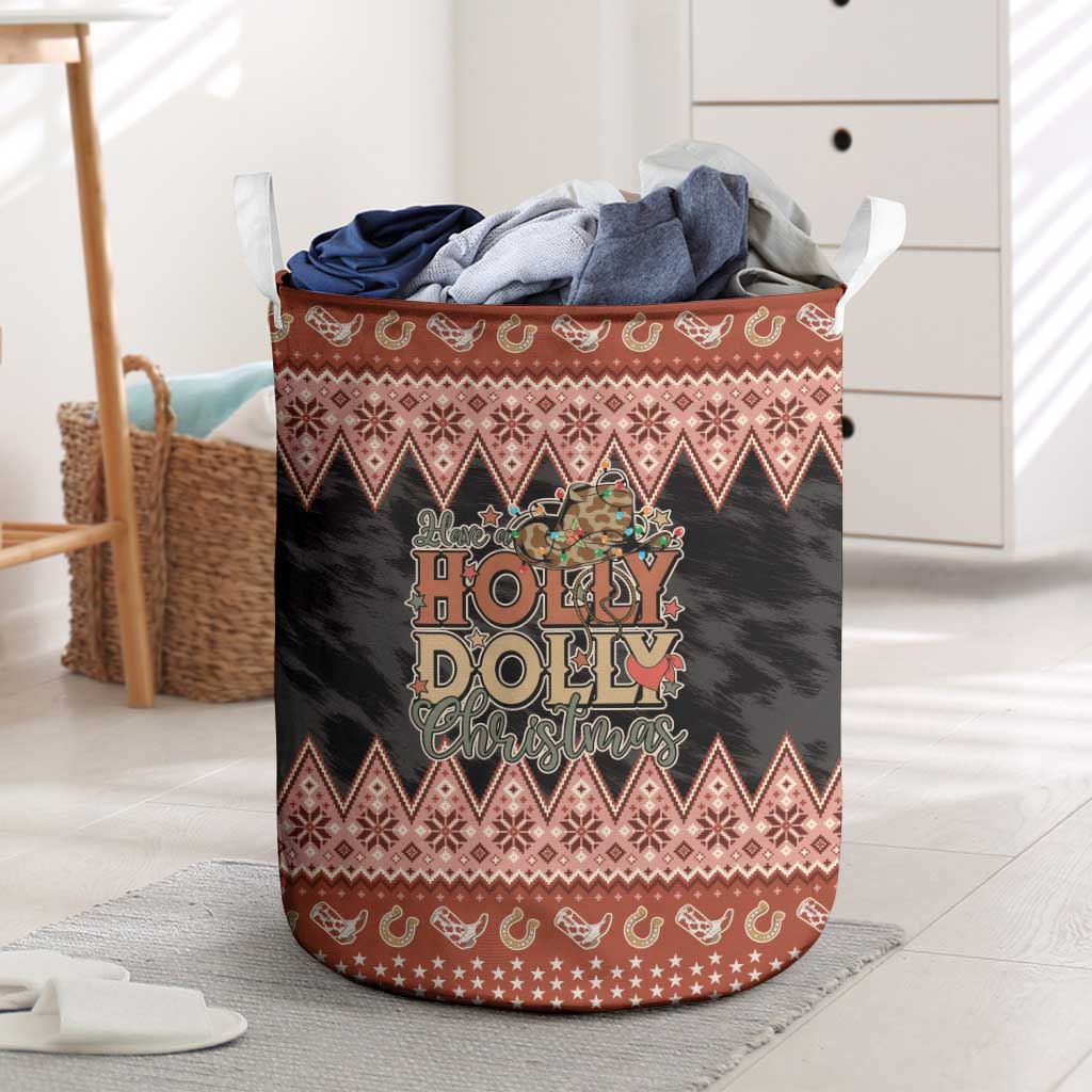 Howdy Christmas Laundry Basket Have a Holly Jolly Christmas - Wonder Print Shop