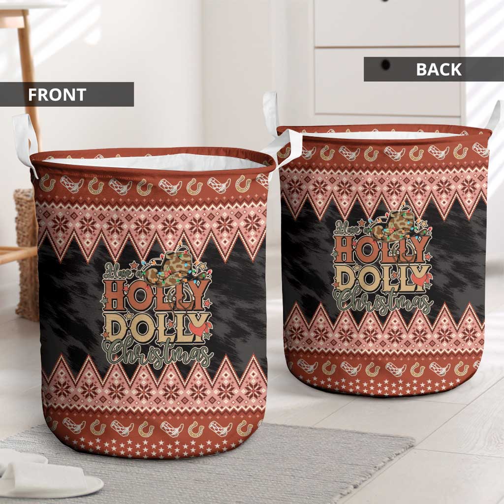 Howdy Christmas Laundry Basket Have a Holly Jolly Christmas - Wonder Print Shop