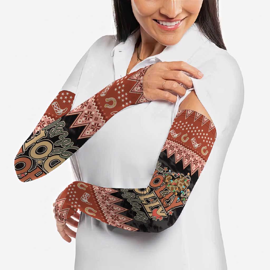 Howdy Christmas Arm Sleeves Have a Holly Jolly Christmas - Wonder Print Shop