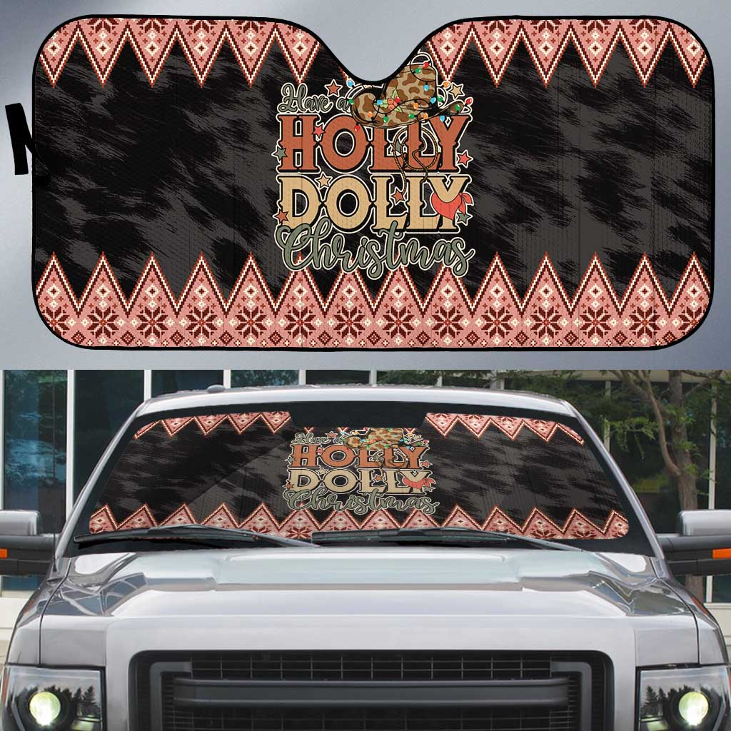 Howdy Christmas Auto Sun Shade Have a Holly Jolly Christmas - Wonder Print Shop