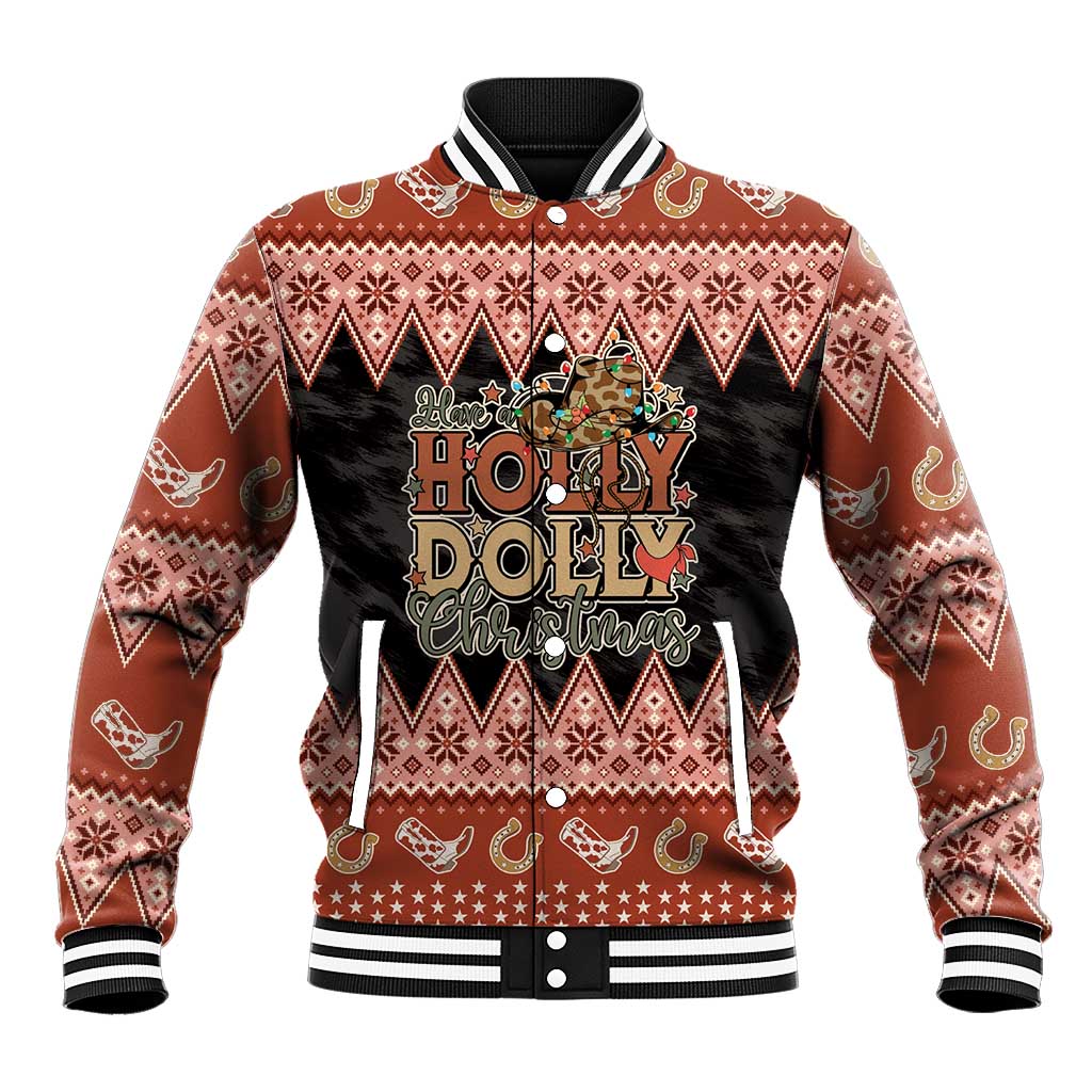 Howdy Christmas Baseball Jacket Have a Holly Jolly Christmas - Wonder Print Shop
