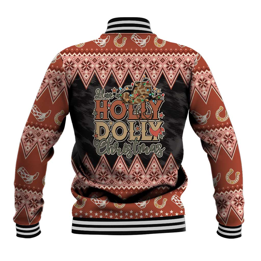 Howdy Christmas Baseball Jacket Have a Holly Jolly Christmas - Wonder Print Shop