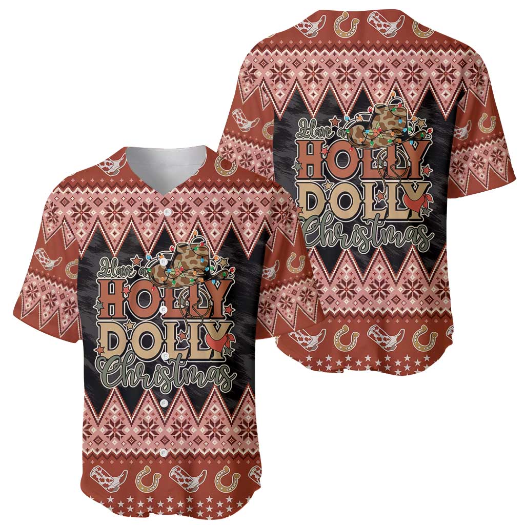 Howdy Christmas Baseball Jersey Have a Holly Jolly Christmas - Wonder Print Shop