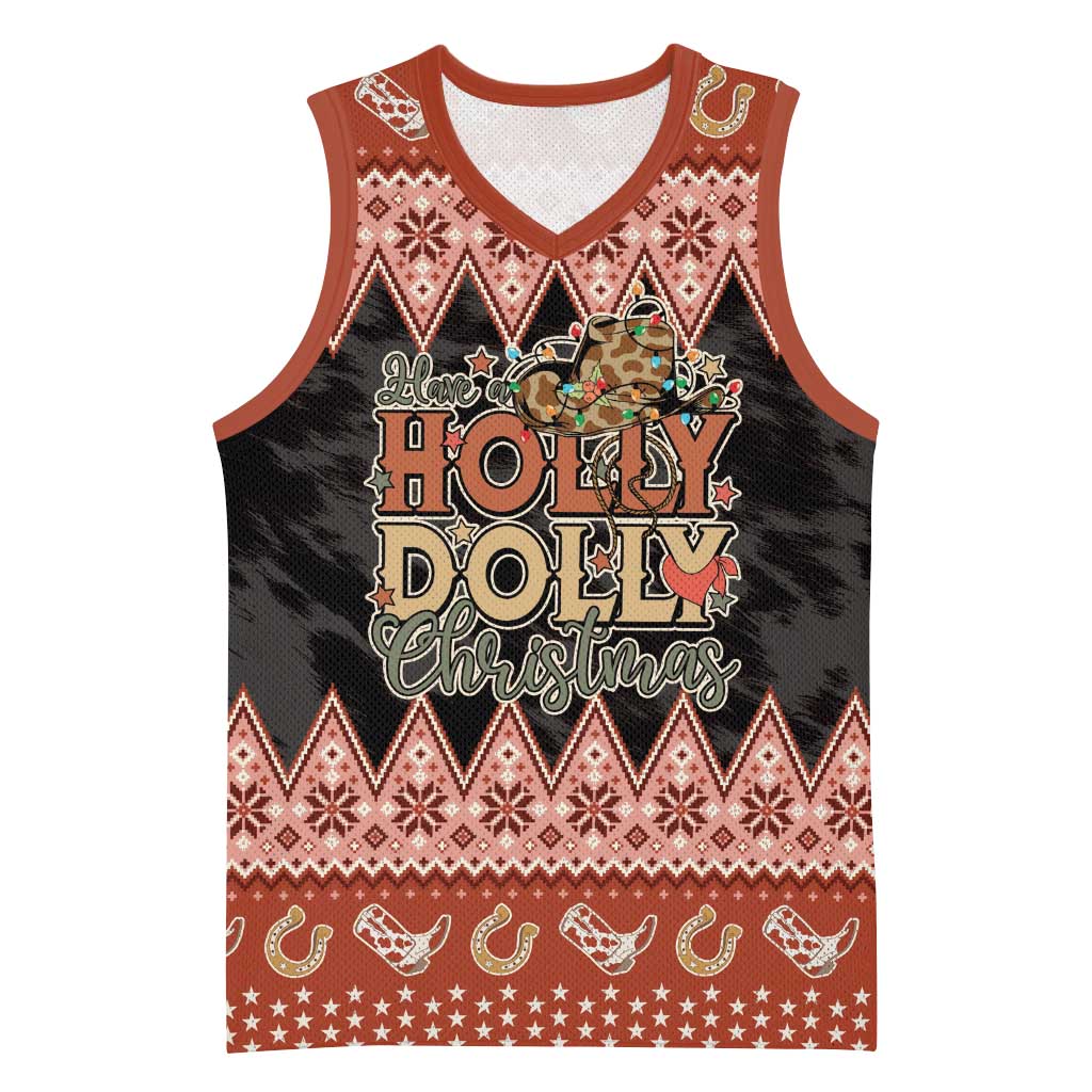 Howdy Christmas Basketball Jersey Have a Holly Jolly Christmas - Wonder Print Shop